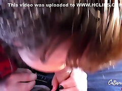 Sloppy Blowjob And Cum Swallow In The Car 10 Min