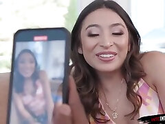 Petite Teen 18 Latina 69 Deepthroating Bbc With son grope and touch A And Amber Summer