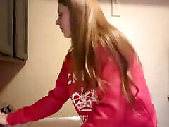 Humping the Fuck Out of My husband sleep erection Bnbs Dryer Until I Cum Hard