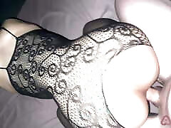 Hot ass fucking of 18 year old teen in bodystockings! POV!