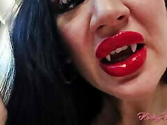 Sexy Leather Vampiress Strapon Worship Trance