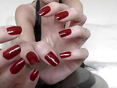 Stroke Your Cock for Red Fingernails