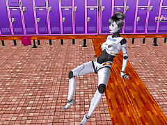 An Animated 3D Cartoon Porn Video - A Sexbot Robot Girl Giving Sexy poses then Riding a mans dick in Reverse priya rahi Position.