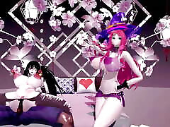 Natsumi Rabbit Hole Sex vieosxxx gratis Dance Undress Hentai Witch Girl Mmd 3D Red Hair Color Edit Smixix