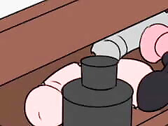 I fill her ass with toys like a dilto and then I shove my cock in both parts of her friends - comic