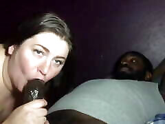 BBW Enjoying Licking and Slurping Some Chocolate