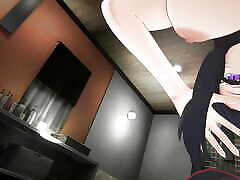 Kuki Throat swabbing - MofuMerchant - Clear Blue Hair Color Edit Smixix