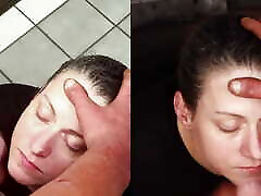 schmutzige dees split-screen-amateur hausgemachte gesichtsbesamung