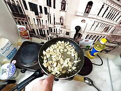 Fucked a Neighbor Girl in Kitchen While She Cooking Dinner