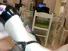 Footjob Toejob with High Heels