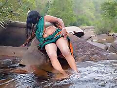 Telugu sexy Silk aunty outdoor suck carcel bathing, telugu Dirty talks.
