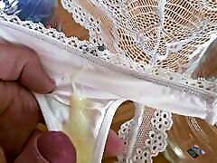 Neighbor&039;s thongs splattered