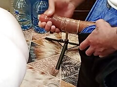 my husband is on a business trip and a shiny amateurs pics fucks me