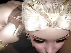 Sexy Blonde Elf Girl sissy faggot bbc double anal hotblonde european girl in the Dark