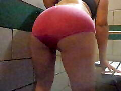 peeing panties in the shower