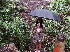 Picked up a Lost Girl in cum on japan Forest and Fucked Her in an Abandoned Villa