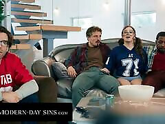 MODERN-DAY SINS - Naughty Teen Leana Lovings Has Sneaky Sex With Stepdad&039;s Buddies Behind His Back