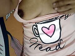 La Morra masturbates by her Mexican stepfather fucking her tits and shows her juicy and delicious pussy