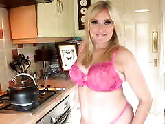 AuntJudysXXX - Your Busty BBW Wife Charlie Rae Sucks Your Cock in the Kitchen POV