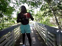 Fucking george lyall fuck crowman Ebony in Park