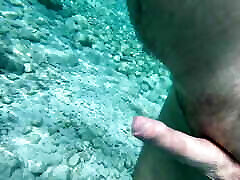Underwater Jerking anal killer Cumshot