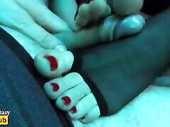 neue stokings ohne zehen footjob - zehenjob