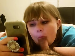 Reddit Browsing Babe Sucks Dick - BDSM Amateur Teen POV
