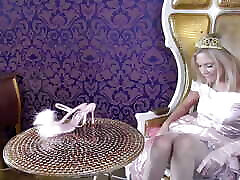 blonde echte prinzessin nylons fußfetisch und footjob