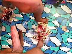 Stepmom squirts on stepson&039;s huge dick