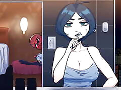 Short haired girl gets face fucked when time is stopped HD