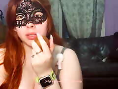 Masked girl eats juicy kiwi seductively full video on only fans ????
