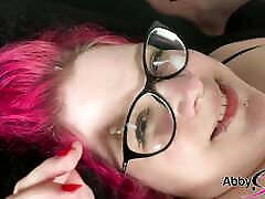 Cum on the Glasses - German art class male model cum BBW Abby Strange