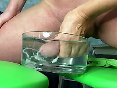 Milf extreme milking cock in water slow-mo huge cumshot