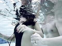 Underwater sex and teasing
