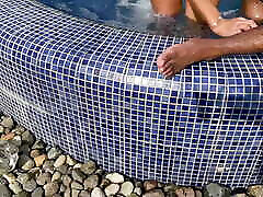 Interracial sex with my boss and his BBC in the jacuzzi of the Resort, he gives me his cum in my mouth! Kylei Ellish & CeeJay