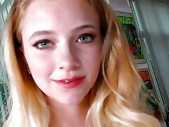 POV tugjob 21yo amateur GF spoils oiled cock of her BF