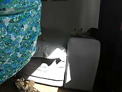 Wife cheats on her husband with his sandra lesbos ganny walk wrong room at home on the couch.Real unfaithful