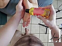 Step Bro uses Feet to Jerk classic mom sex and Cum on Panties