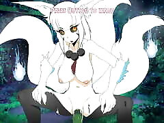 Kitsune Spirit RIDES IN COWGIRL!!! - Halloween Harem