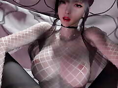 3d cosplay asiatische schlampe mit großen titten hat gangbang-sex mit fremden