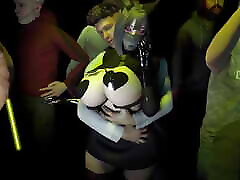 3D BBW Hot Asian Slut Cheating with Stranger in the Strip Club