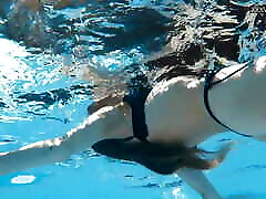 Tiny Hungarian goes swimming naked