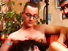Horny Dude Graps a Skinny Girl and Starts Eating Her Hairy Pussy. Then Its Time for Some Fist Action.