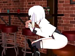 cyberpunk lucy lutscht schwanz in einer porn tourchal - 3d hentai