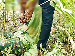 Desi Indian sister-in-law liked Jiju&039;s black thick cock in the corn field and got fucked