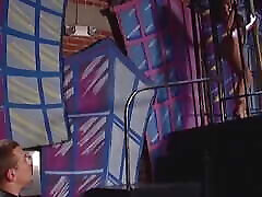 As the Three Slutty Girls Get DP During the Foursome on Stage, the Audience Cheers.