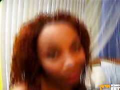 Tattooed ebony squirts while getting her pierced bush banged by a muscular man