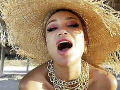 Monika Fox Solo Masturbation With Squirt And Prolapse On Beach