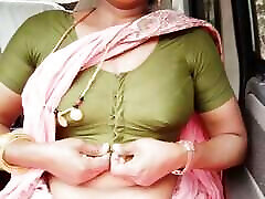 Indian Mareed Woman Car Sex Long Drive for Fucking with Boy Friend, Telugu Dirty Talks
