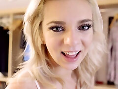 Amateur blonde teen sucks dick in hot pov blowjob sex tape